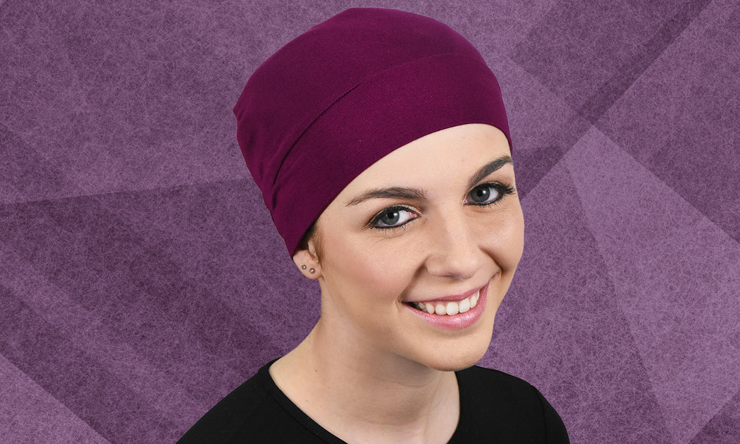 Landana Hearts Applique Sleep Cap & Chemo Hat – Soft Viscose Head Cover For Women