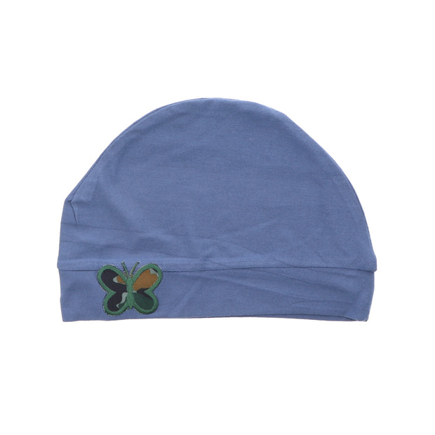 Sleep Cap / Wig Liner with Green Camo Butterfly Applique