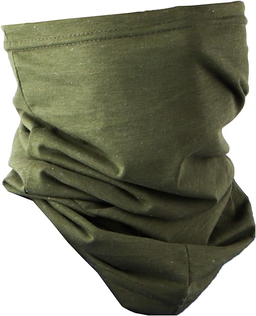 Olive Cotton Neck Gaiter