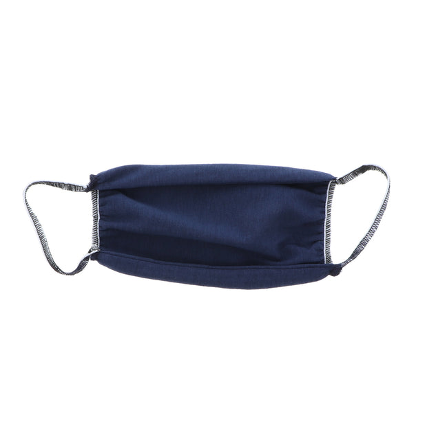2 Ply Face Mask MADE IN USA Cotton Solid Navy Washable Masks and Neck Gaiter Matching Set