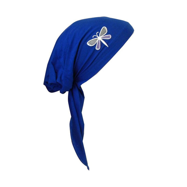 Pretied Chemo Cap with Dragonfly Applique