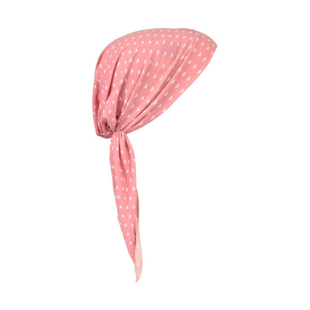 Kids Pretied Cancer Chemo Cap with Heart Print