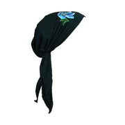 Pretied Chemo Cap with Large Flower Applique