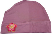 Sleep Cap / Wig Liner with Multicolor Flower Applique