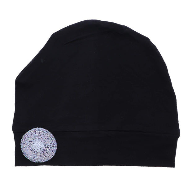 Sleep Cap / Wig Liner with Lavender Bling Applique