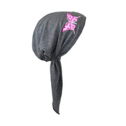 Sequin Butterfly Applique on Child's Pretied Head Scarf Cancer Cap