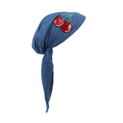 Landana Headscarves Pretied with Large Sequin Cherries