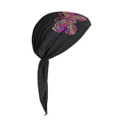 Kids Pretied Chemo Cap with Neon Butterfly