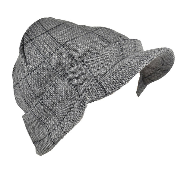 Landana Headscarves Plaid Knit Radar Hat with Cuff