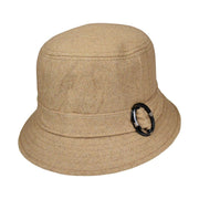 Landana Headscarves Wool Ladies Bucket Hat Cloche with Round Buckle