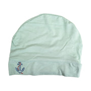 Soft Ladies Sleep Cap Comfy Cancer Hat with Rhinestone Anchor