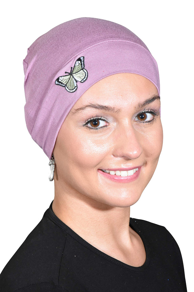 Sleep Cap / Wig Liner with Butterfly Applique