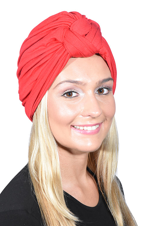 Solid Turban with Twisted Knot Front