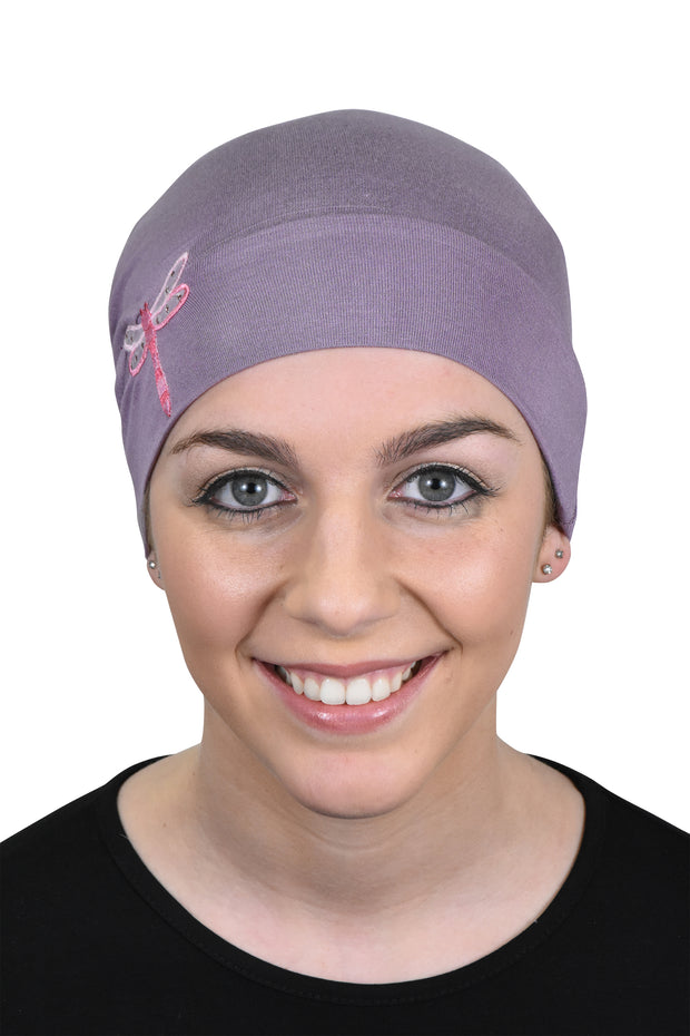Landana Headscarves Chemo Beanie Sleep Cap Pink Dragonfly