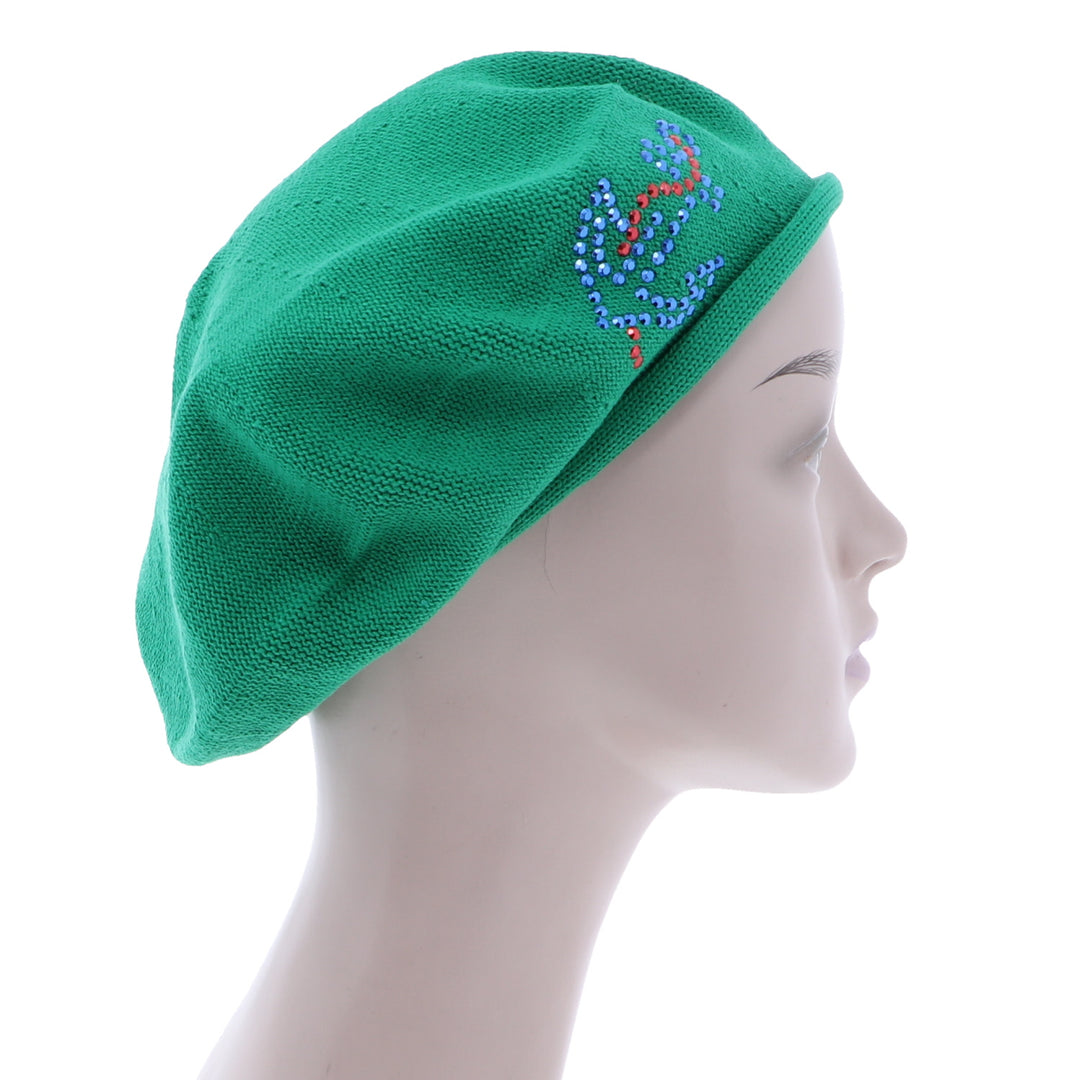 Ladies Beret with Anchor Applique – Landana Headscarves